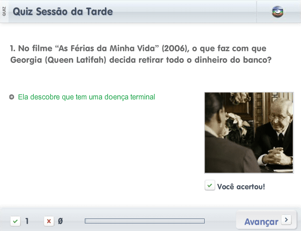 Quiz Sessão da Tarde (2012-03-13) screenshot