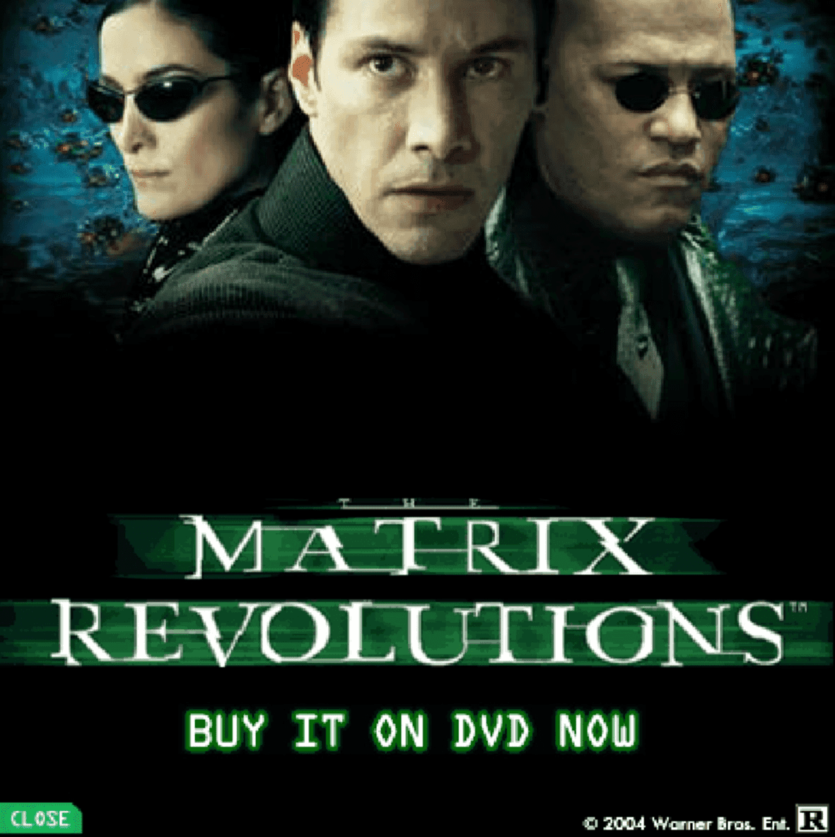 The Matrix Revolutions: Buy It On DVD Now Banner Ad screenshot