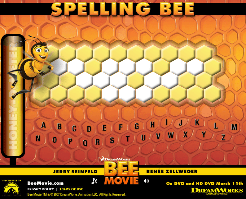 Bee Movie: Spelling Bee screenshot