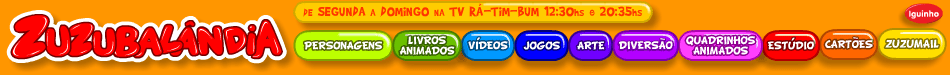 Zuzubalandia website menu screenshot