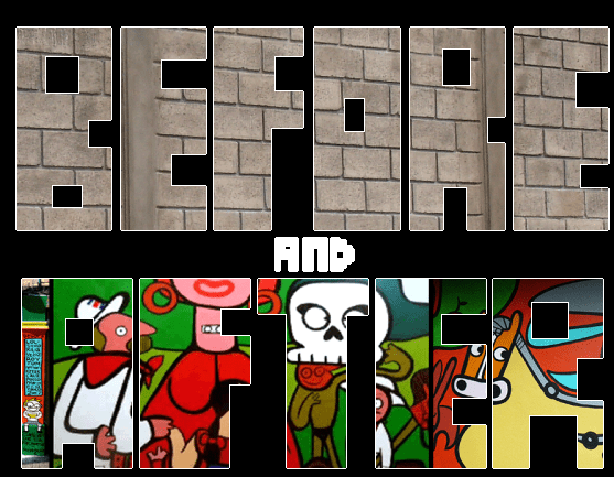 Before and After - Mural interventions