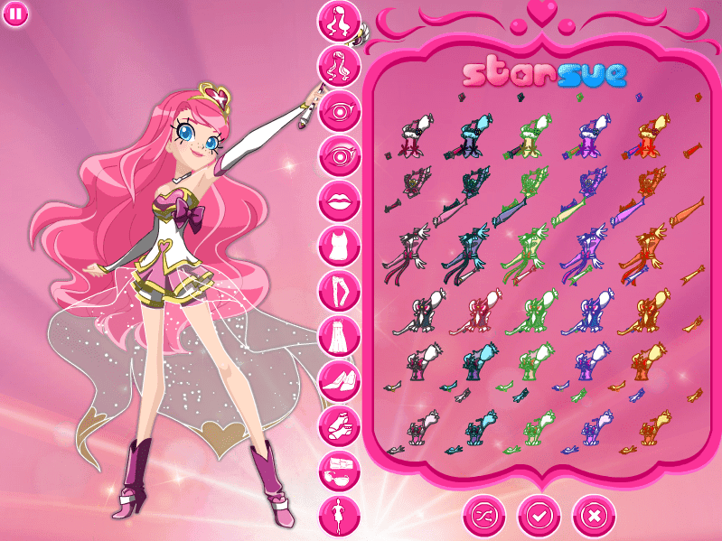 LoliRock X Pretty Cure CrossOver Dress Up Game screenshot