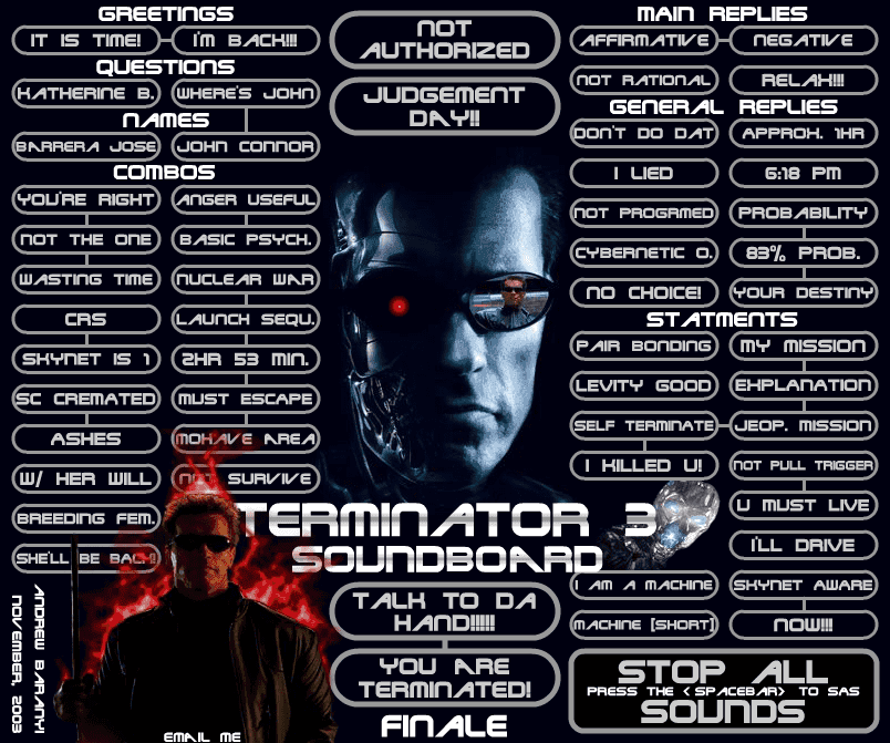 Terminator 3 Soundboard screenshot