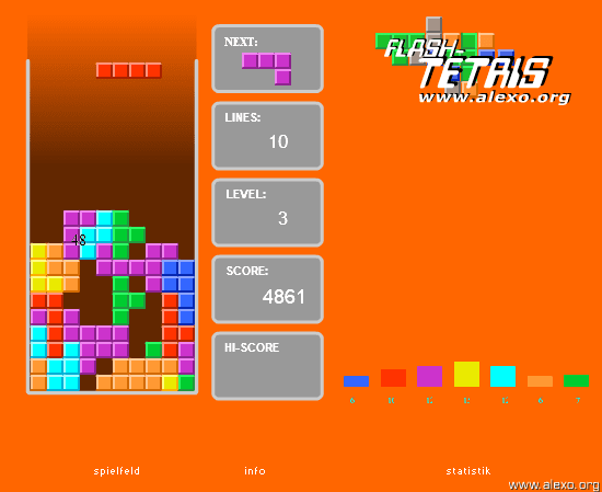 Flash Tetris screenshot