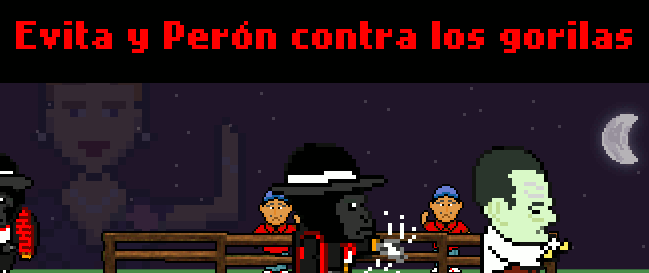 Evita y Peron contra los Gorilas