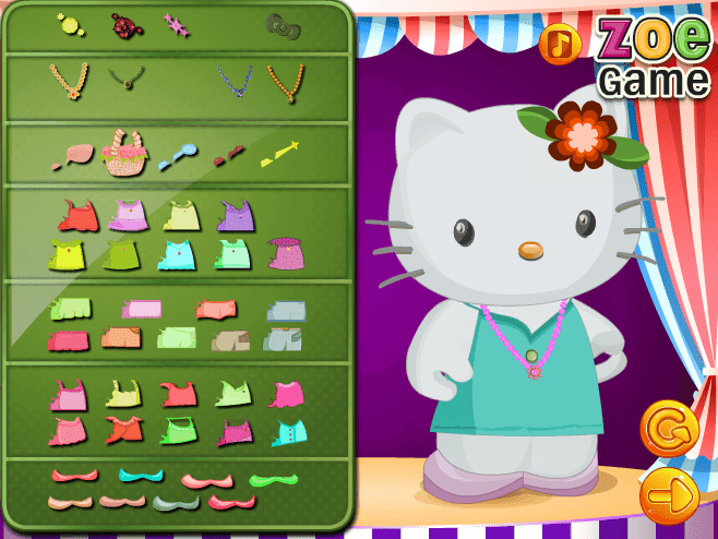 Zoe With Hello Kitty Dress Up screenshot