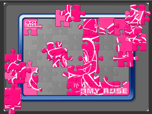 Amy Rose jigsaw puzzle screenshot