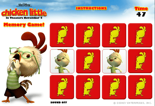 Chicken Little: Memory Game screenshot
