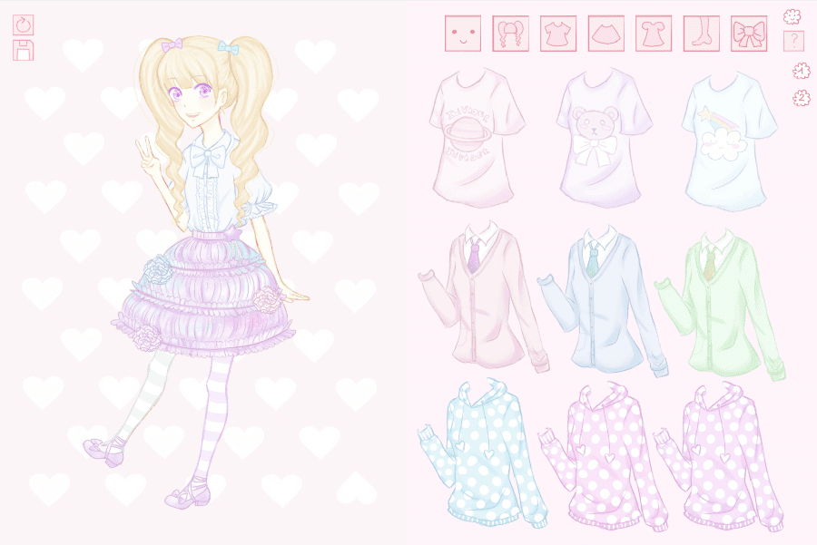 Dress up game screenshot