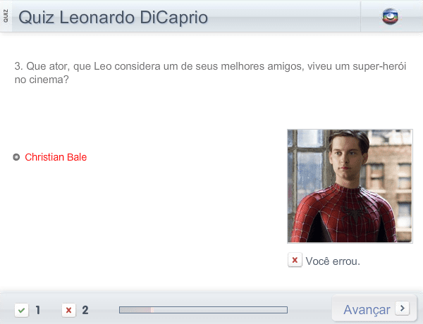 Quiz Leonardo DiCaprio screenshot