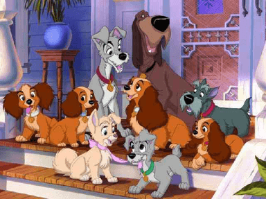 Disney Lady And Tramp Puzzle Greeting Ecard Game 6