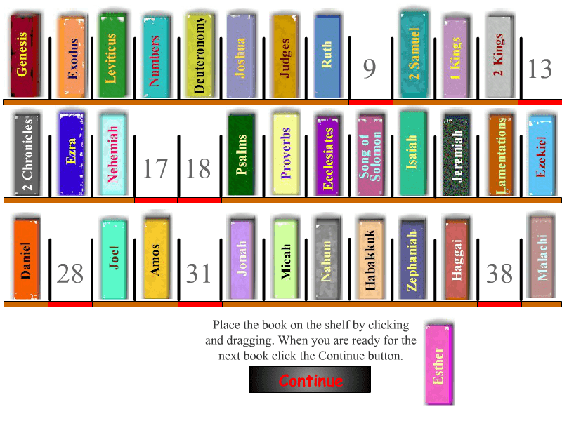 Bible Bookshelf Game: Old Testament screenshot