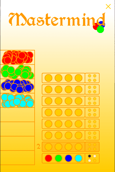 Mastermind screenshot