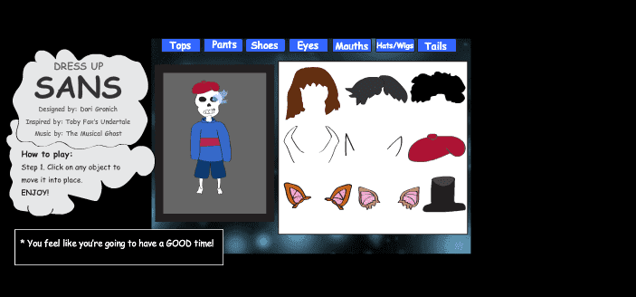 Dress Up Sans! screenshot