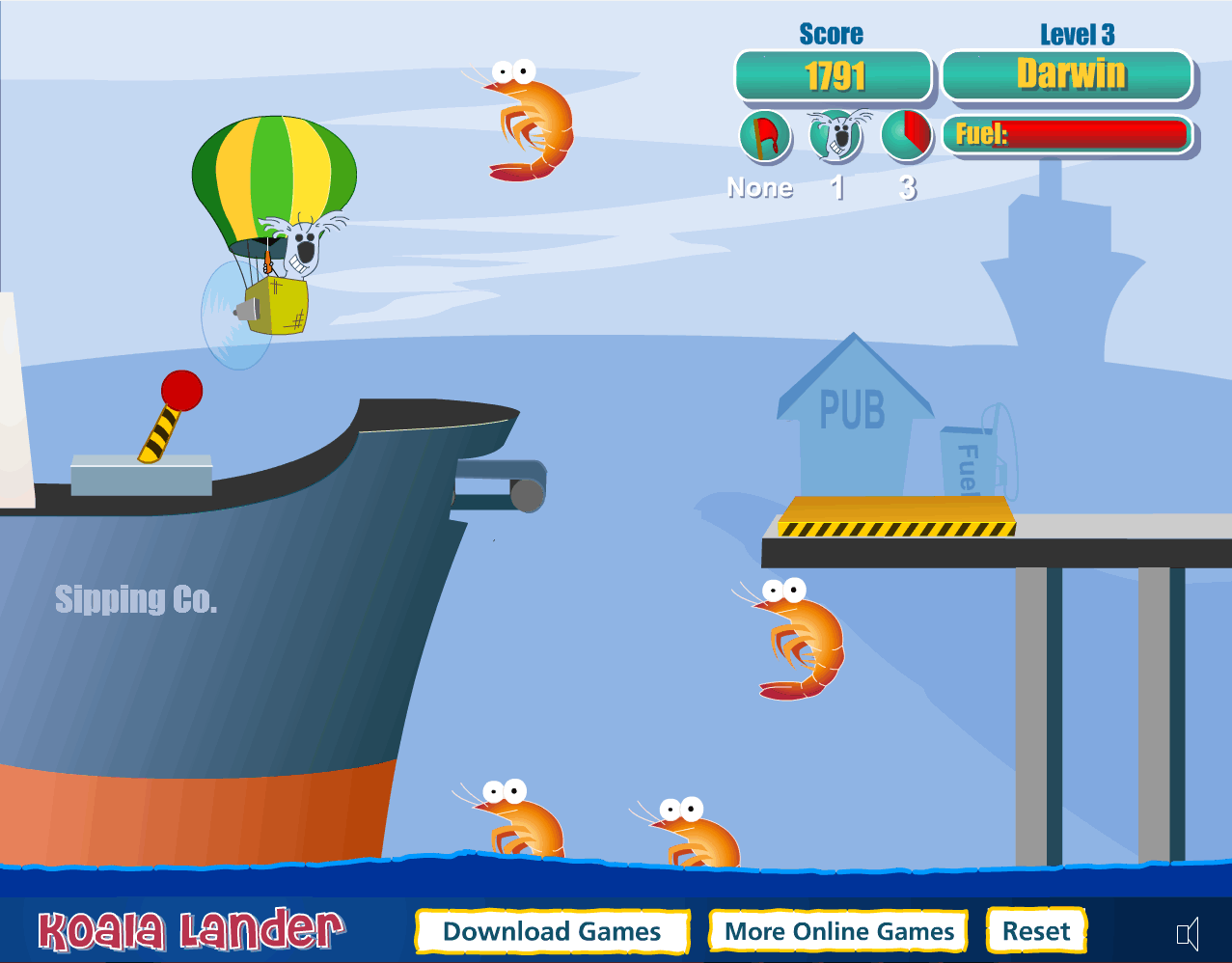 Koala Lander screenshot