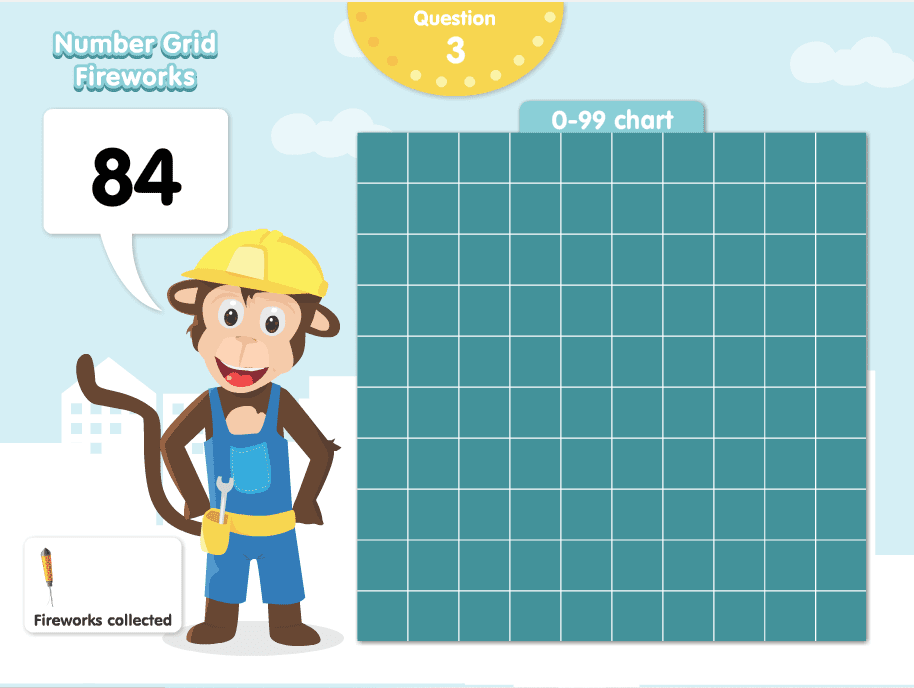 Number Grid Fireworks screenshot