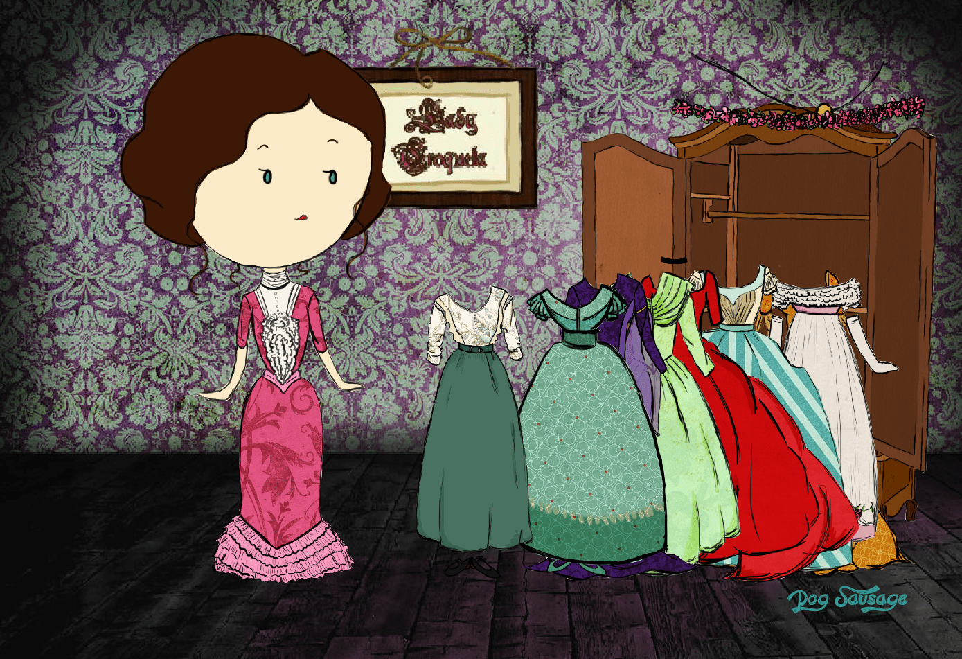 Lady Croqueta la coqueta (Dress-up game) screenshot
