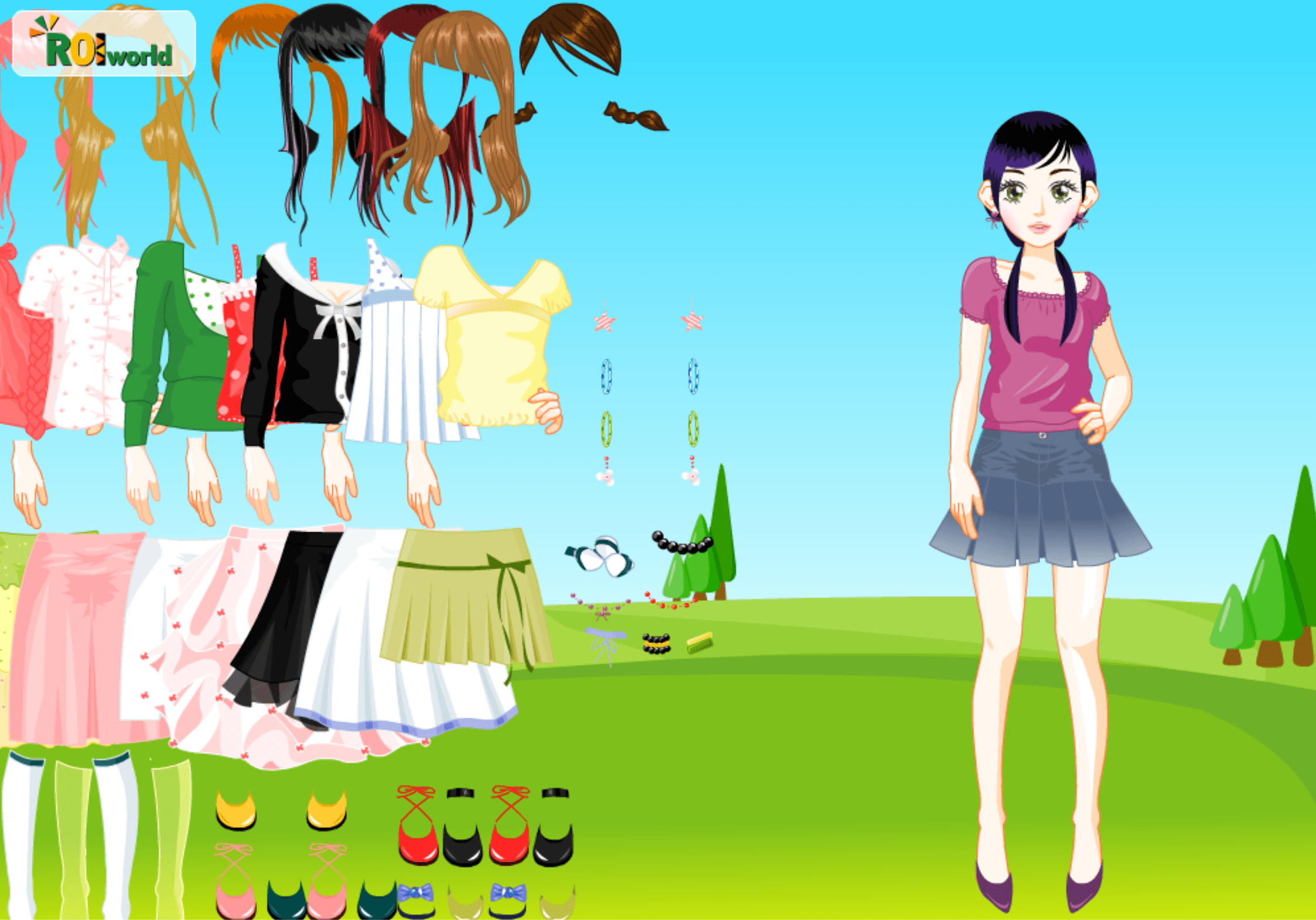 Roiworld Meadow Girl Dressup screenshot