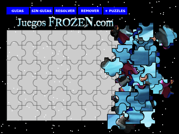 Puzzle: Kristoff y Anna en la nieve screenshot