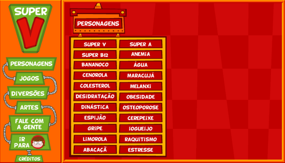 Personagens do Super V screenshot