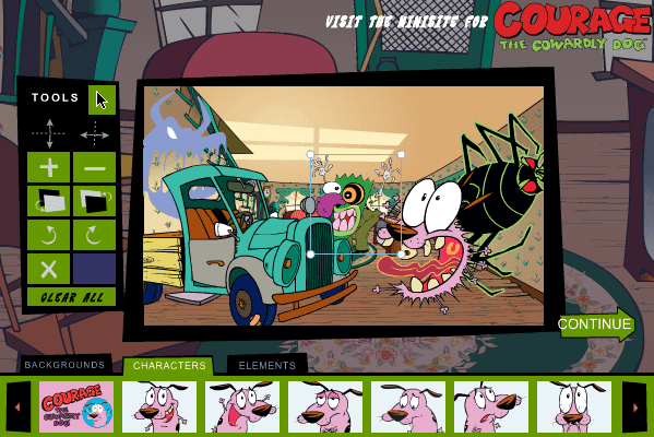 Courage the Cowardly Dog: Create Your Own E-Card screenshot