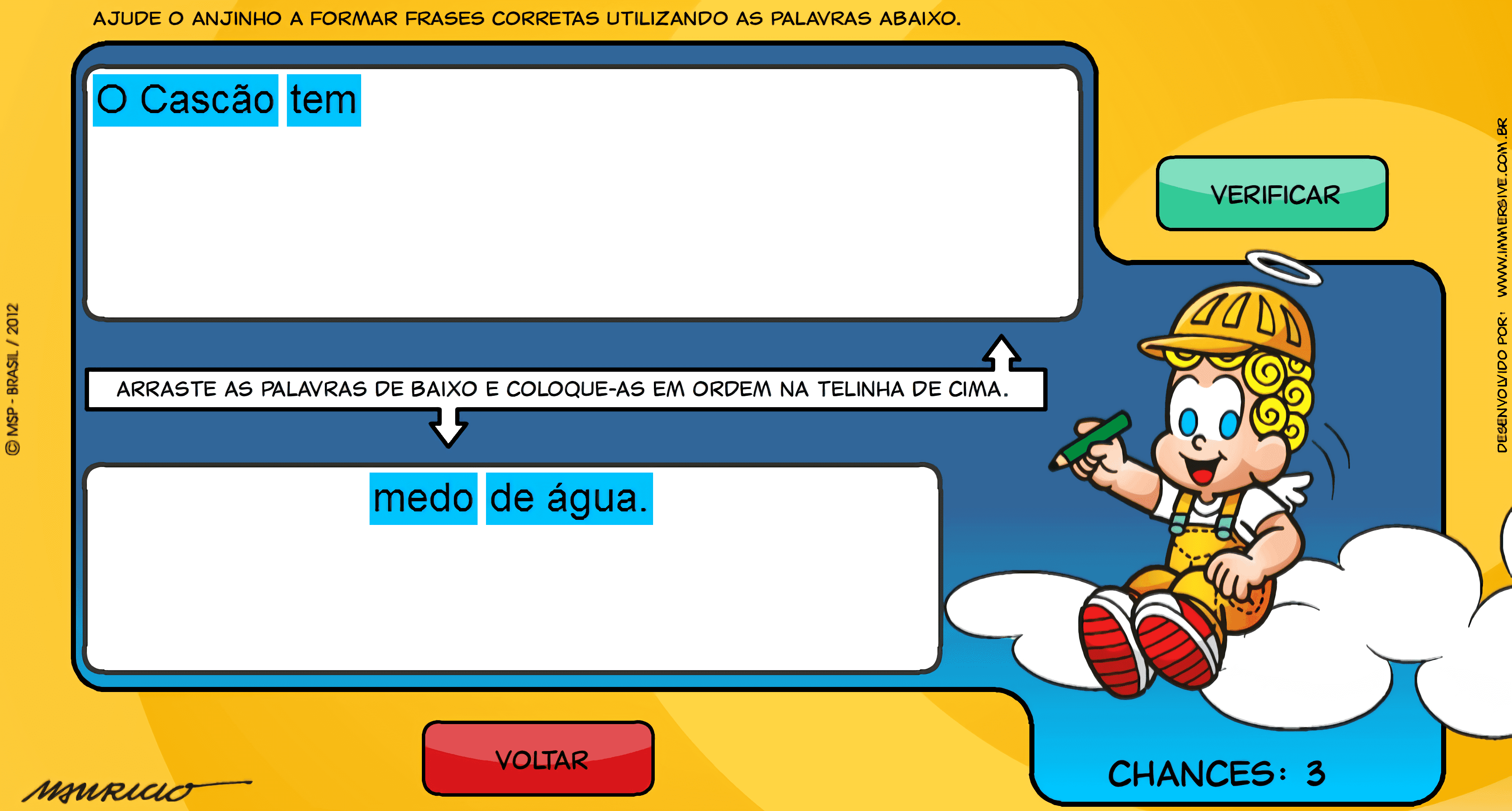 Turma Da Mônica: Ordenar As Frases screenshot