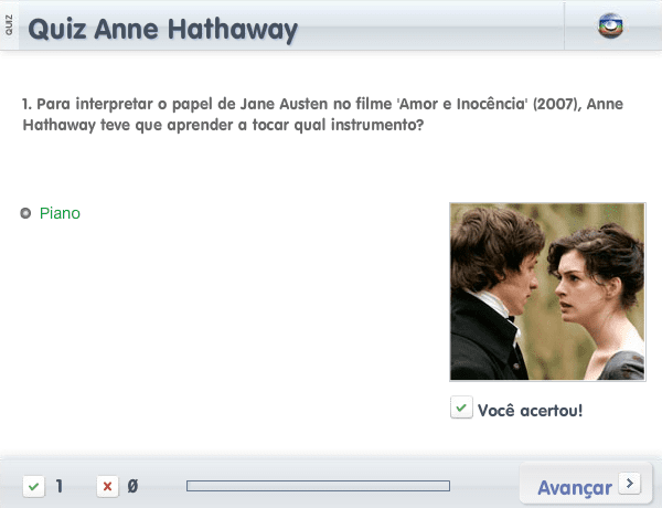 Quiz Anne Hathaway screenshot