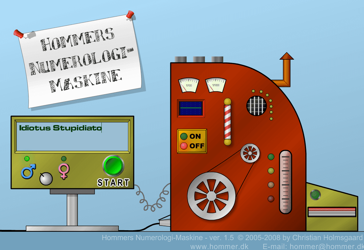 Hommers Numerologimaskine screenshot