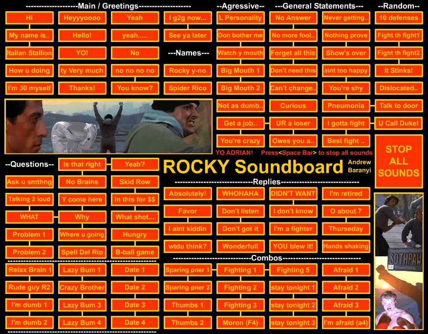 Rocky Balboa Soundboard screenshot