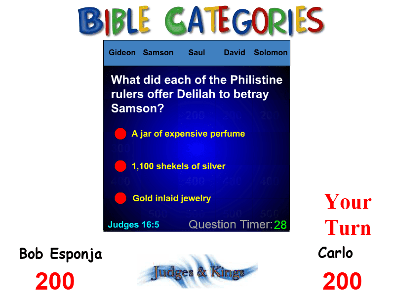 Bible Categories Game: Judges & Kings screenshot