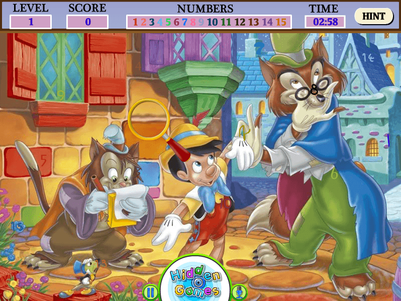 Hidden Numbers - Pinocchio screenshot