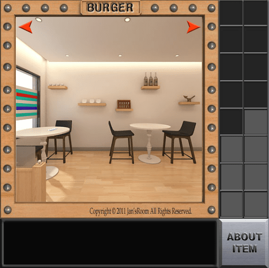 「ハンバーガーショップからの脱出」 screenshot