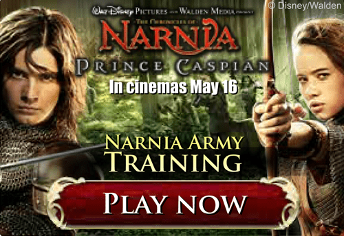 The Chronicles of Narnia: Prince Caspian Miniclip Banner Ad screenshot