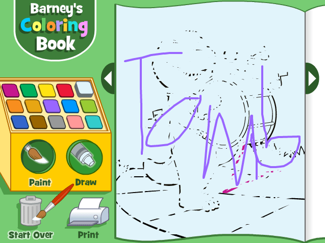 Barney's Coloring Book screenshot