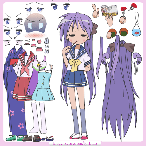 Kagami Hiiragi Dress Up screenshot