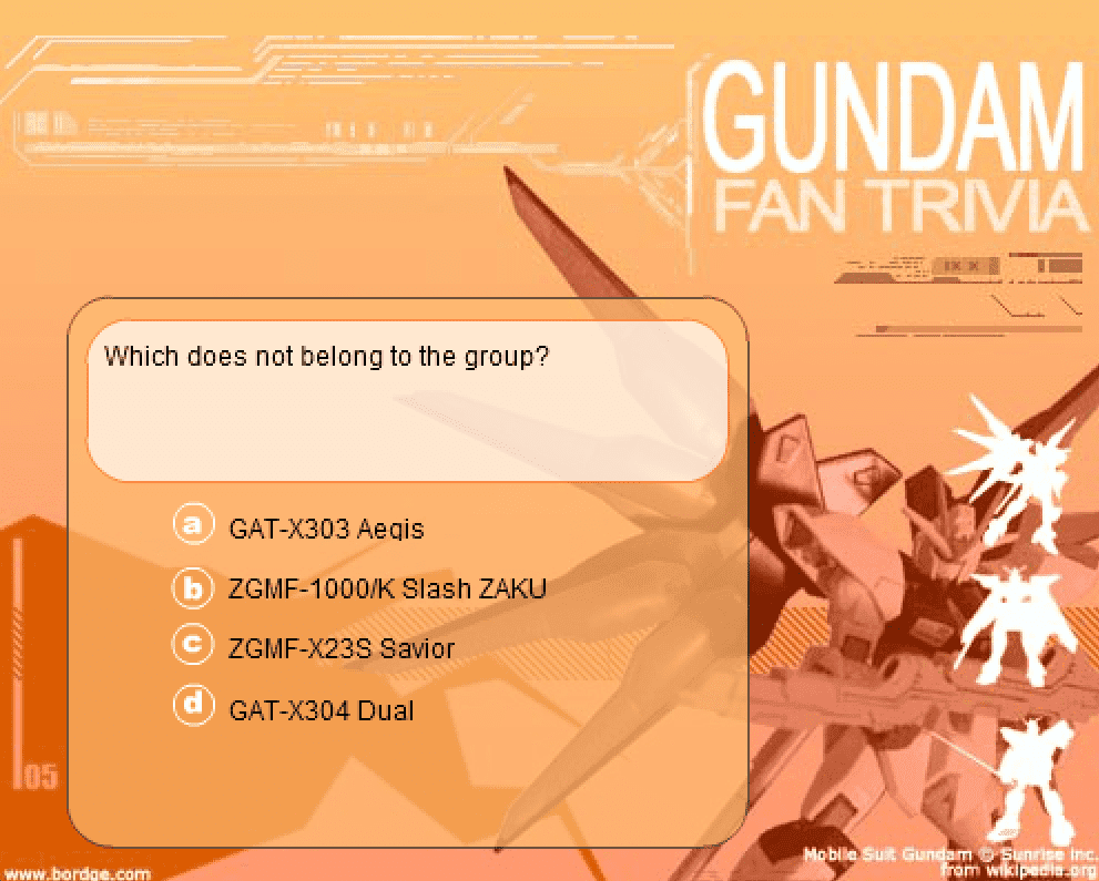 Gundam Fan Trivia screenshot