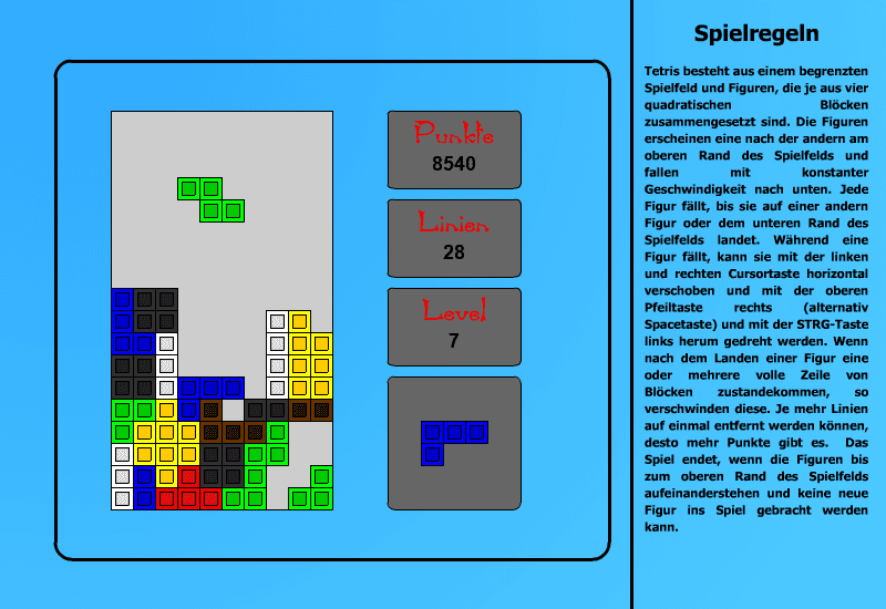 Tetris screenshot