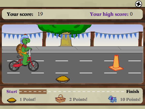 Franklin the Turtle's Bicycle Blitz screenshot