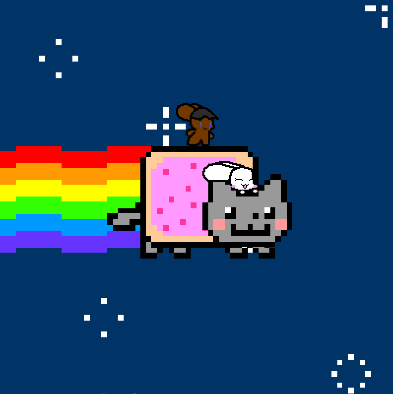 White And Shade Rides Nyan Cat screenshot