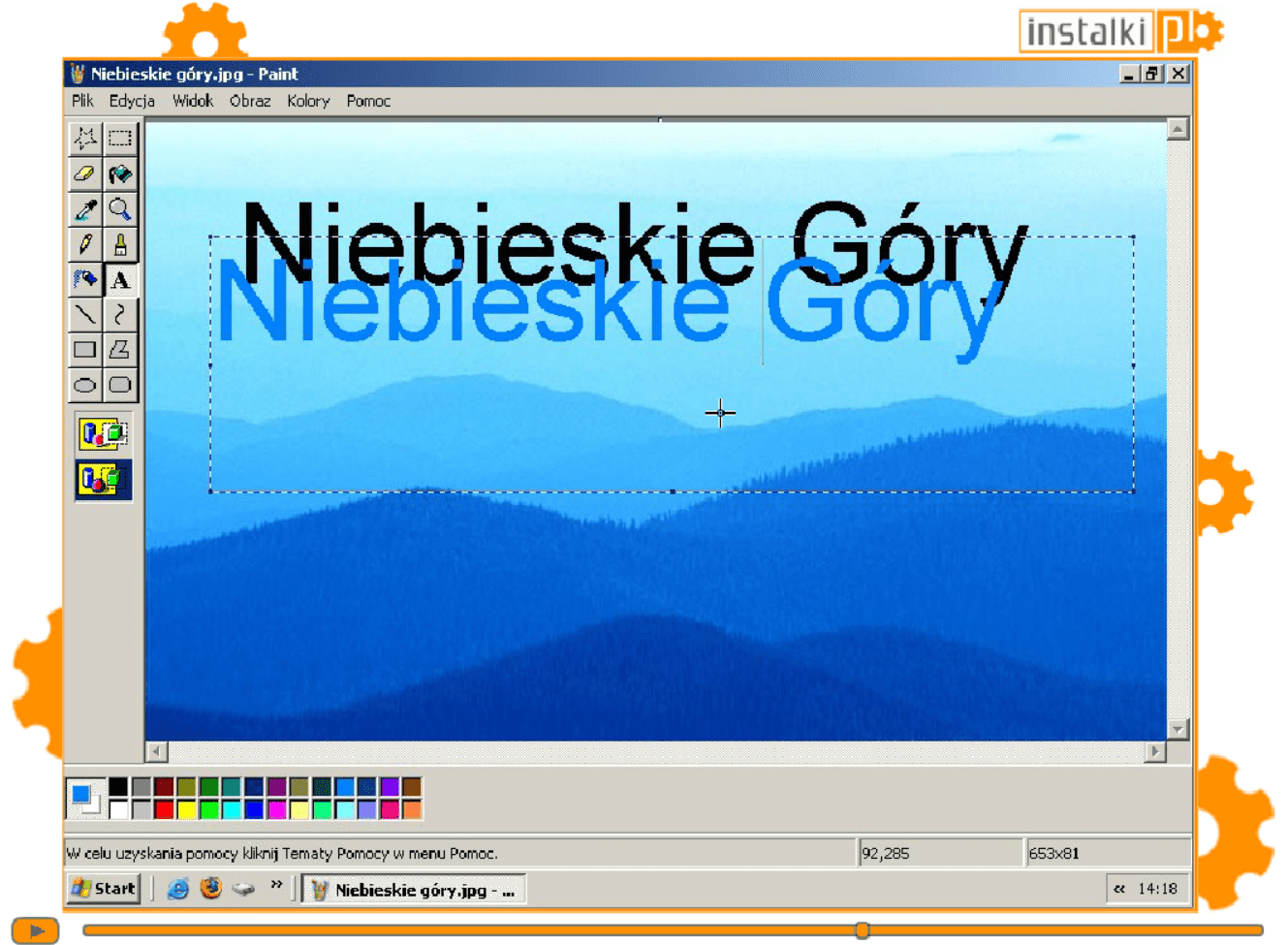Podpisywanie zdjęć za pomocą Painta screenshot