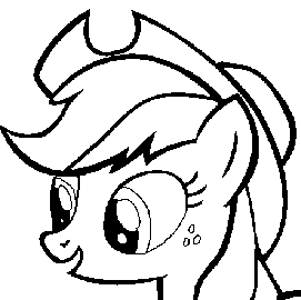 Dibujo de Pony Applejack para Colorear