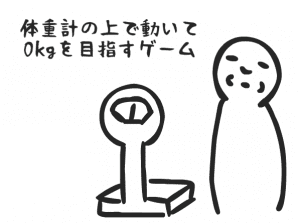 体重計の上で動いて0kgを目指すゲーム