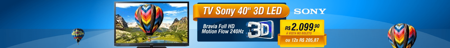 Sony Bravia 40" 3D LED TV Banner Ad (Brazil) screenshot