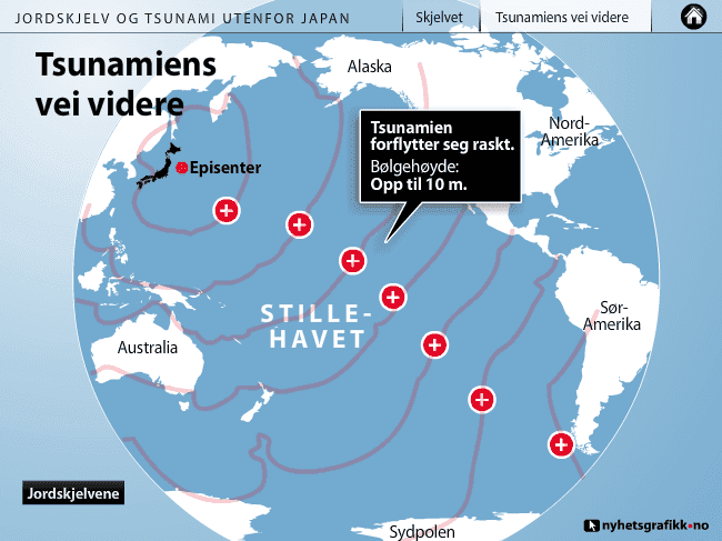 Jordskjelv og tsunami utenfor Japan screenshot