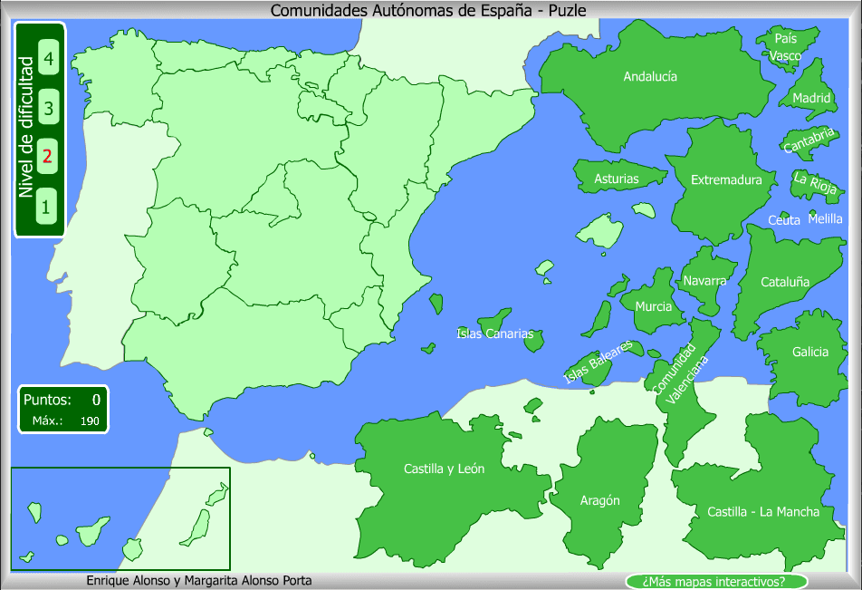Comunidades Autónomas de España - Puzzle screenshot