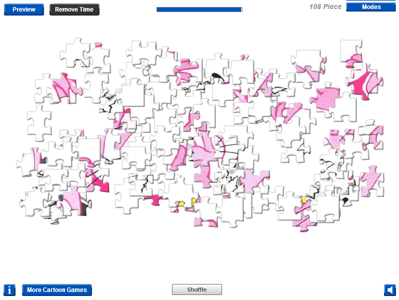 Cartoon Pink Jigsaw screenshot