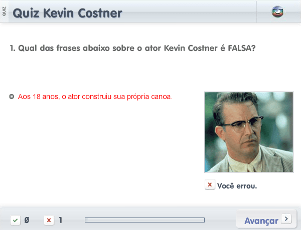 Quiz Kevin Costner screenshot