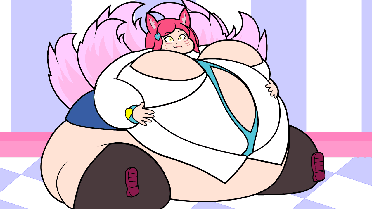 Schoolgirl Ahri Eats Her Cake (And Gains Weight) screenshot