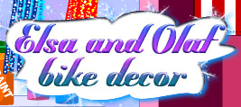 Elsa and Olaf Bike Decor