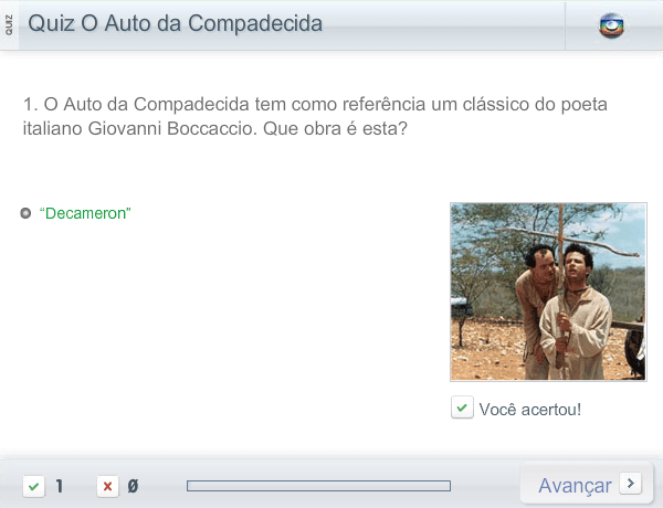 Quiz O Auto da Compadecida screenshot